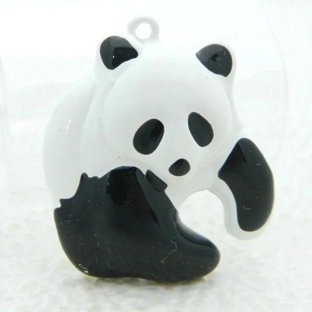 Vintage Black White Enamel Panda Fashion Pendant